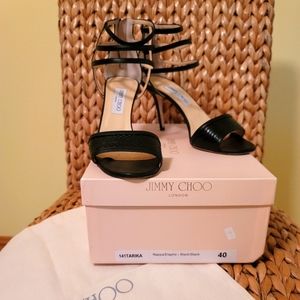 Jimmy Choo Tarika Elaphe Black